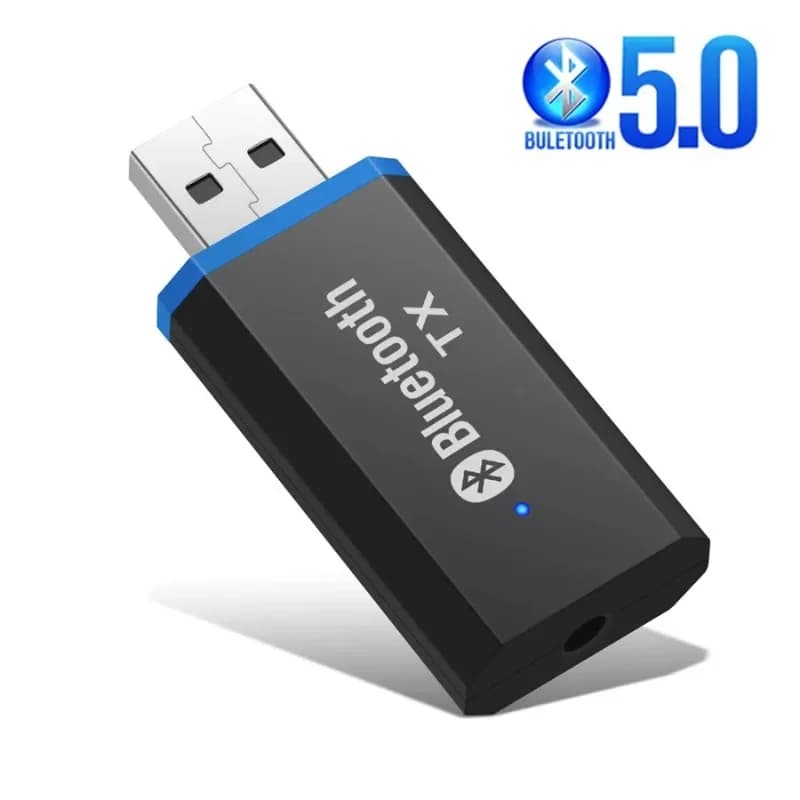 Bluetooth 5.0 Plug & Play and EDR Audio Adapter for TV PC Headphones 3.5 mm Jack Wireless Adapter for stereo music AUX