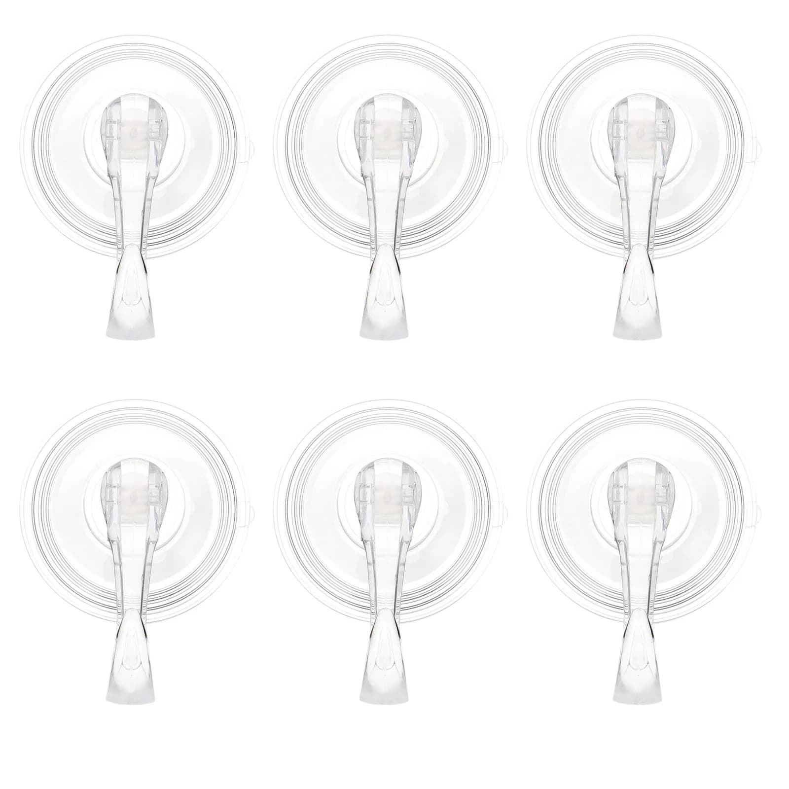 Set di 6 Ganci a Ventosa Premium, Robusti Ganci Sottovuoto da Parete per Bagno, Cucina, Camera da Letto, per Asciugamani, Cappotti, Chiavi, Quadri, Senza Lasciare Tracce