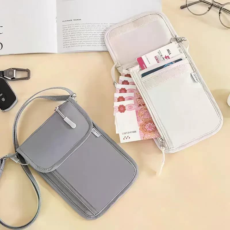 Waterproof Storage Bag Travel Document Card Passport Bag Neck Wallet Money Document Card Passport Pouch
