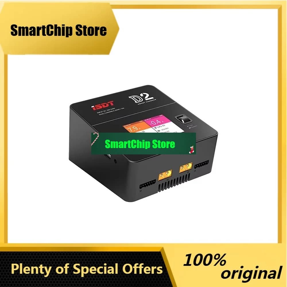 SmCpISDT D2 MARKII 200W 12A*2 AC Dual Channel Balance Charger Discharger For 1-6S RC Multirotor Aircraft Drone Lipo Battery
