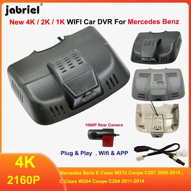 4K 2K Wifi Car Dvr for Mercedes W212 Coupe C207 E200d E220d E250d E300d E350d E200 E250 E300 E350 E400 W204 Coupe C204 Dash Cam