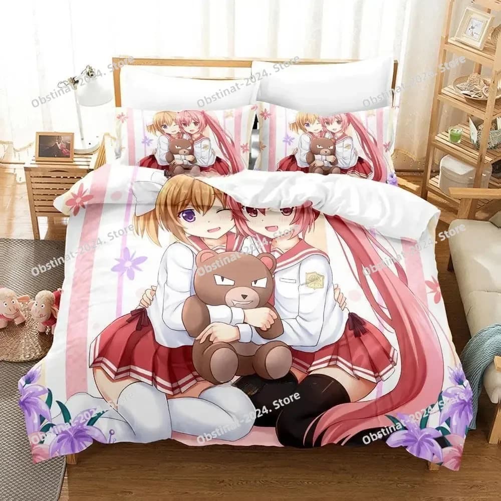 Game Anime 3d Air the Scarlet Munizioni Set of printed bedding with pillowcase Soft cover single double Queen Super King Size