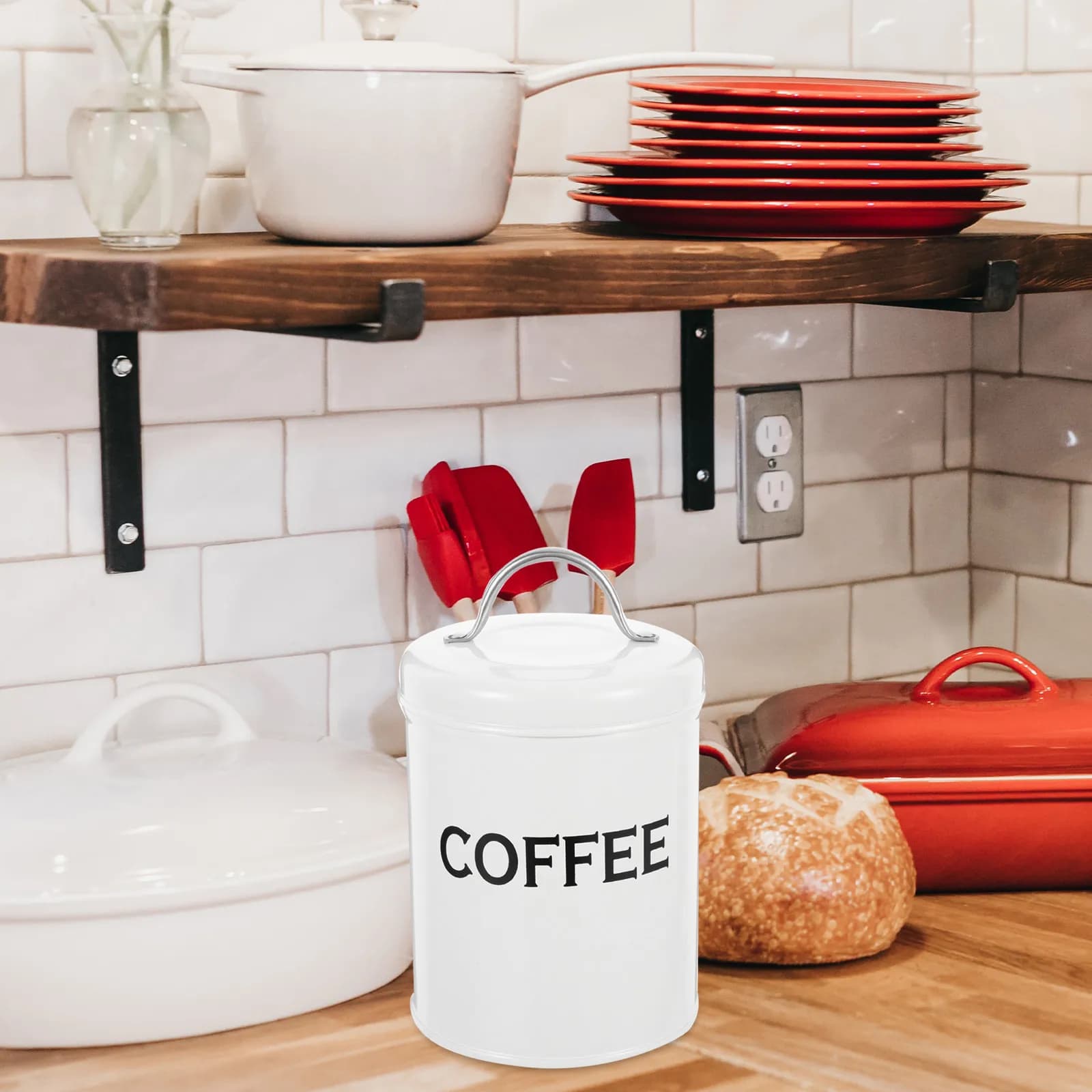 Portable Metal Tea Canister Premium Airtight Container Handheld Tea Storage Jar Sugar Holder Food Canister with Handle Smooth