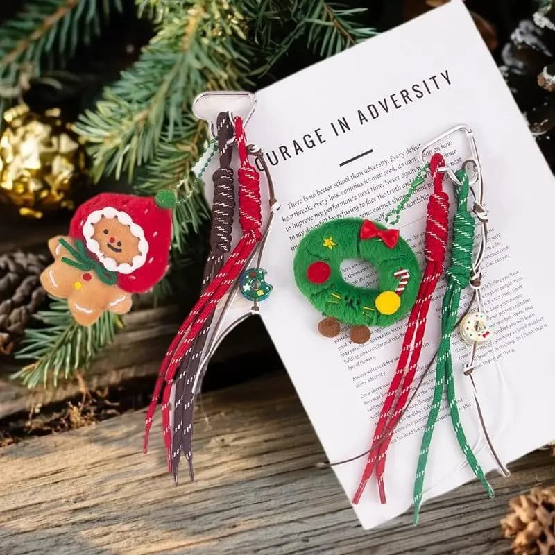 Natale peluche cartone animato omino di pan di zenzero ghirlanda di Natale ciondolo portachiavi zaino ornamento appeso regalo di Natale Capodanno
