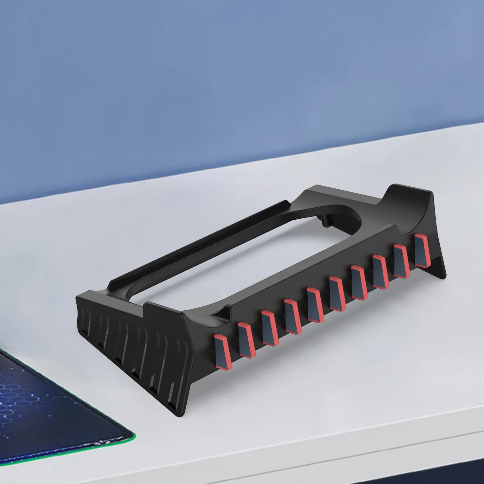 Base di Supporto Universale Angolata Orizzontale per Console NS2 con Slot per Schede e Spazio per Cartucce di Gioco