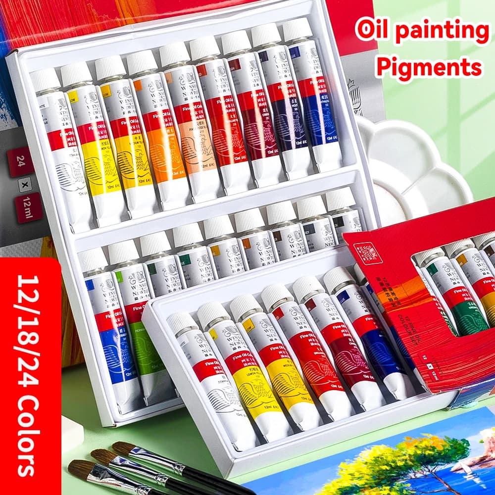 Winsor & Newton 12/18/24 colori colori set di colori a olio colori professionali colori 12ml tubo graffiti pittura pigmenti materiali artistici