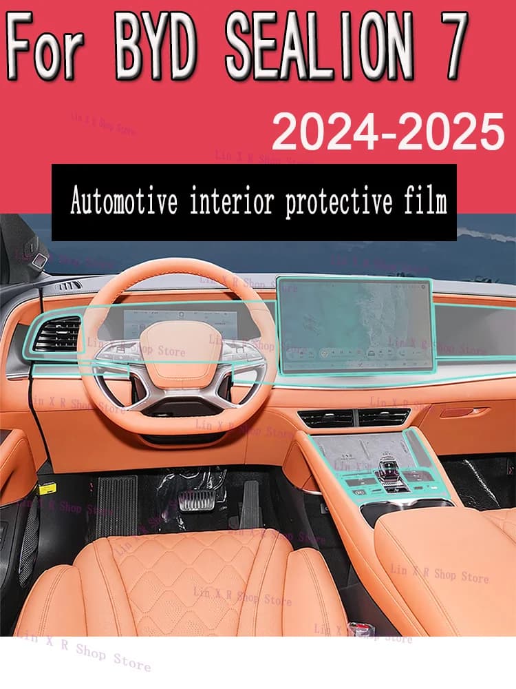 For BYD SEALION 7 (2024 2020) Change Panel Navigation Screen Automotive TPU Protective Cover Film Anti-Graffio
