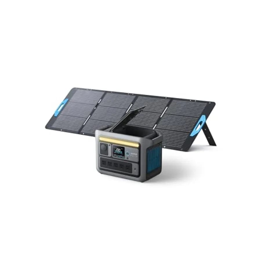 Stazione di Alimentazione Portatile SOLIX C800 con Pannelli Solari da 200W, Generatore Solare da 1200W di Picco, 1600W, Ricarica Completa in 58 Minuti, 768Wh LiFePO4 B