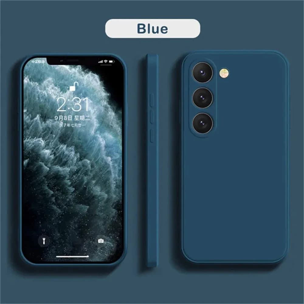 Luxury Liquid Silicone Case for Samsung S25 S24 Galaxy S20 S22 S23 FE Plus Note10 20 A52 A31 A41 A71 A72 A70 A50 Coque