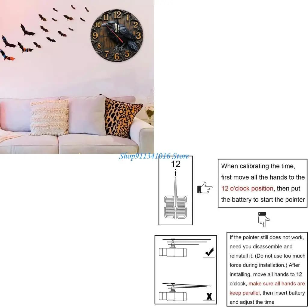 Creative acrylic wall clock with silent movement Vibration print Modern decorations for homes and offices for dam