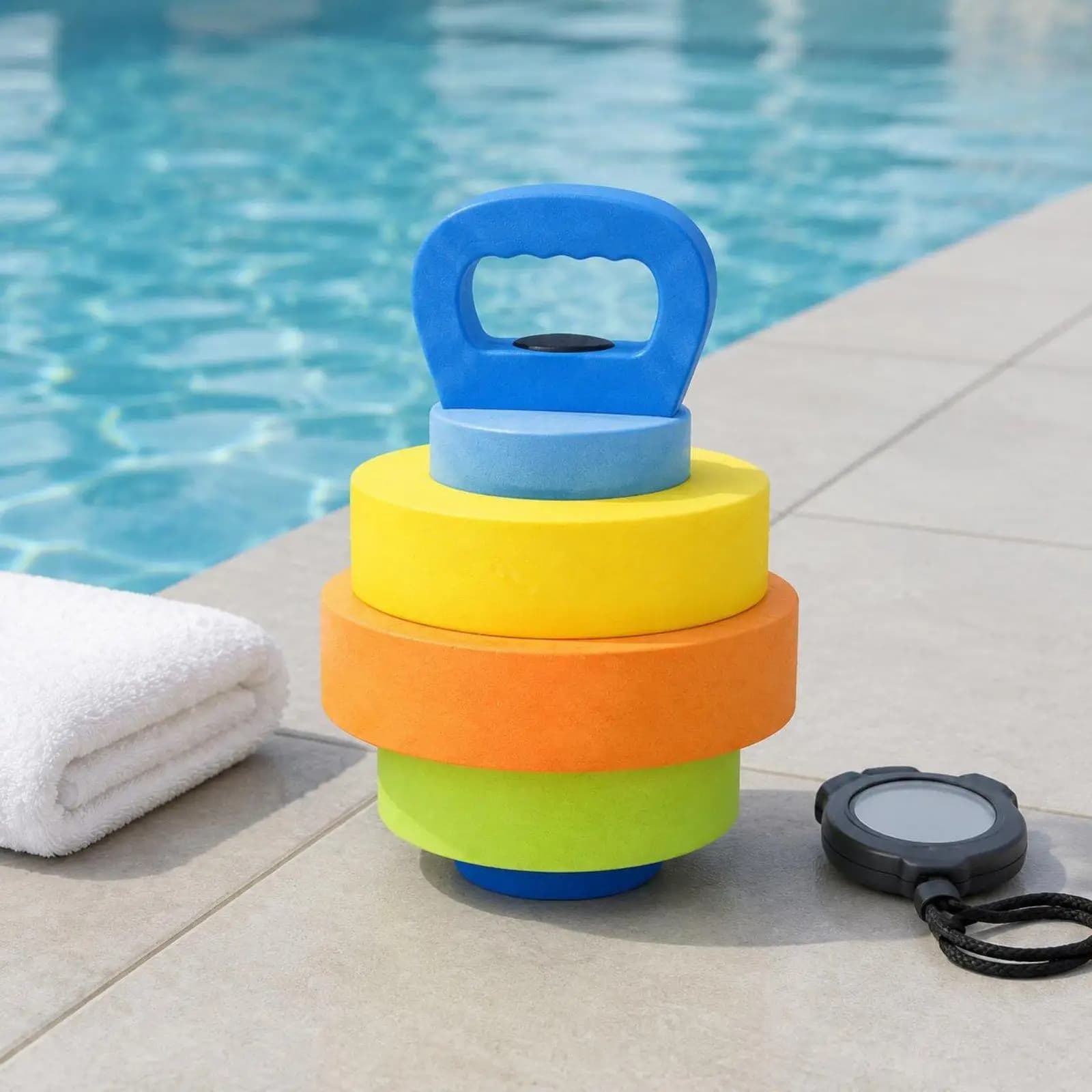 Swimming Pool Workout EVA Water Dumbbell Three Section Design Foam Fitness Weights for Children Aquatic Fitness