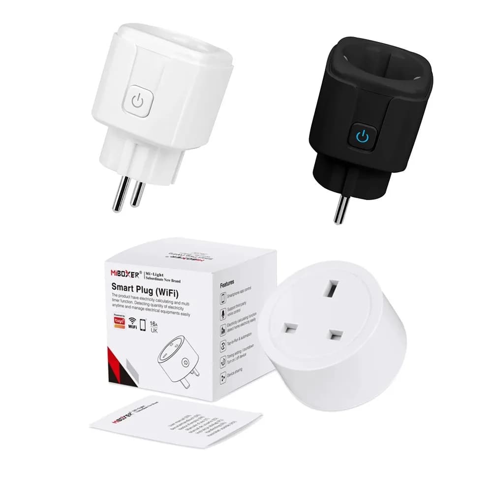Miboxer Tuya WiFi Smart Plug Presa 16A UK EU SWE01 Funzione di temporizzazione del monitor di alimentazione Funziona con il controllo dell'APP Alexa Google Home