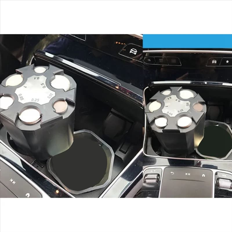 ABOK-Car Coin Piggy Bank Scatola portamonete Dollar Organizer Contenitore portaoggetti in plastica sicura
