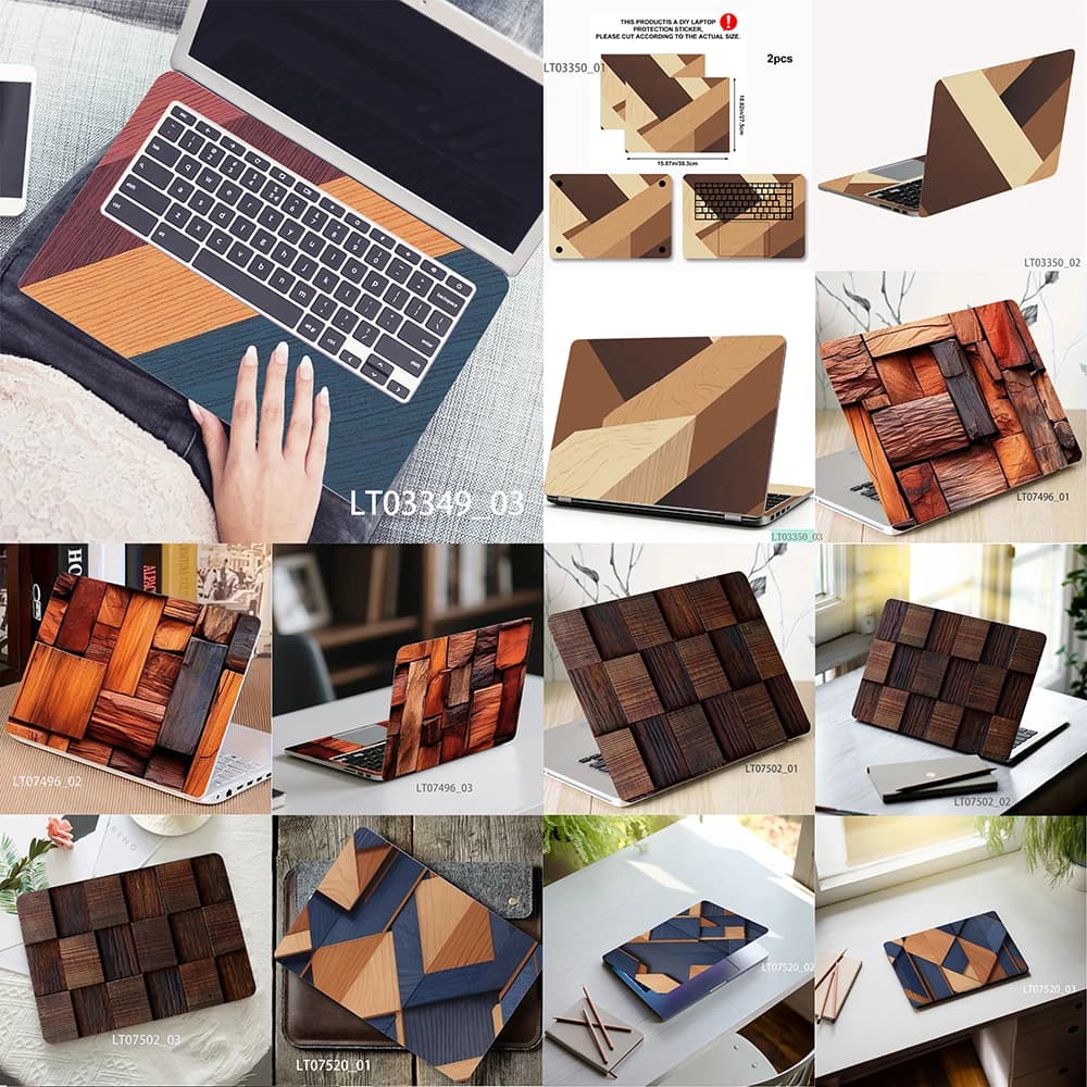 Skin per Laptop in Legno Rustico, Adesivo Rimovibile Antigraffio per MacBook Air Pro HP Dell Lenovo Asus