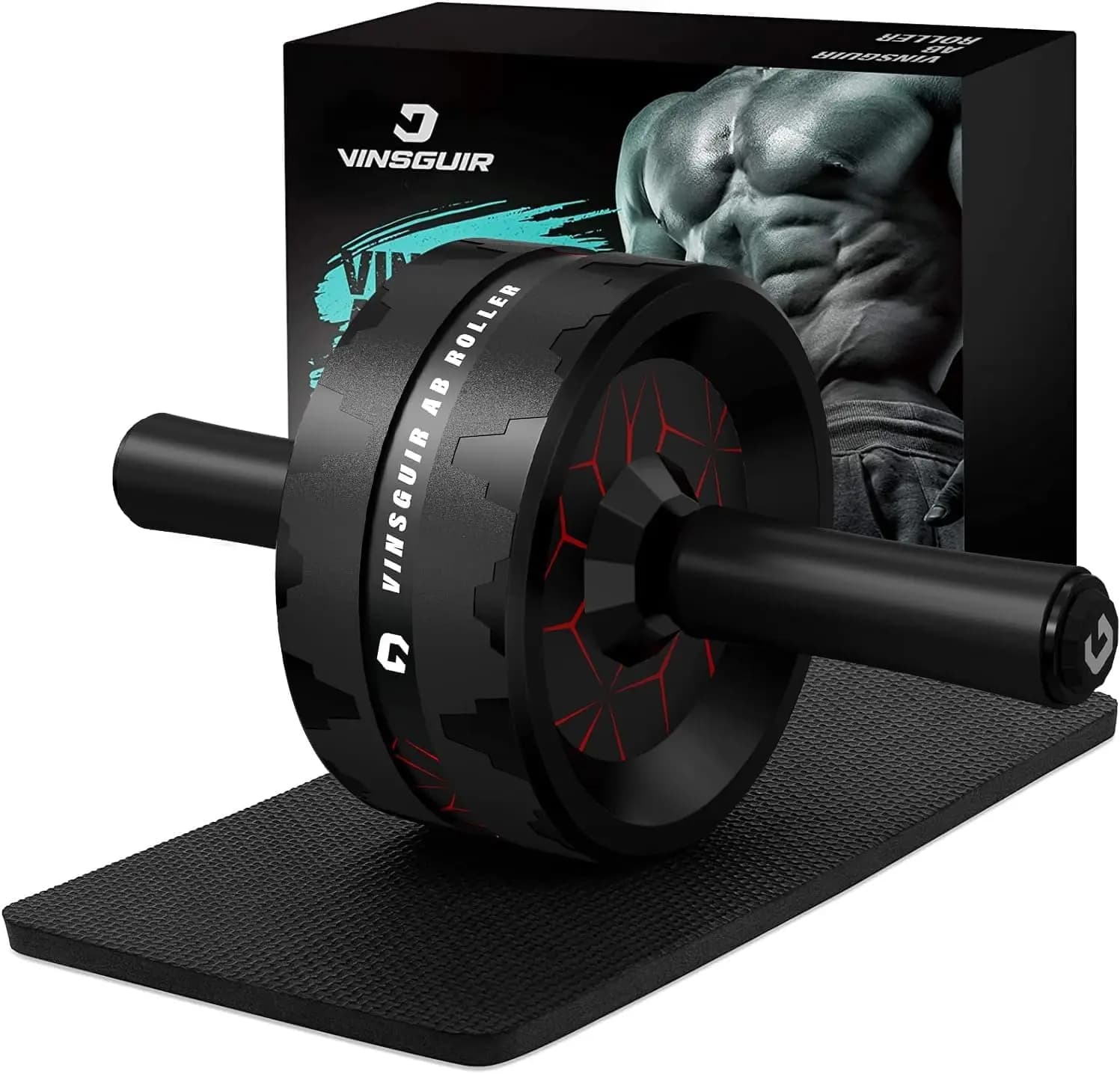 Abdominal Wheel with Knee Support, Core Training and Body Strength Equipment