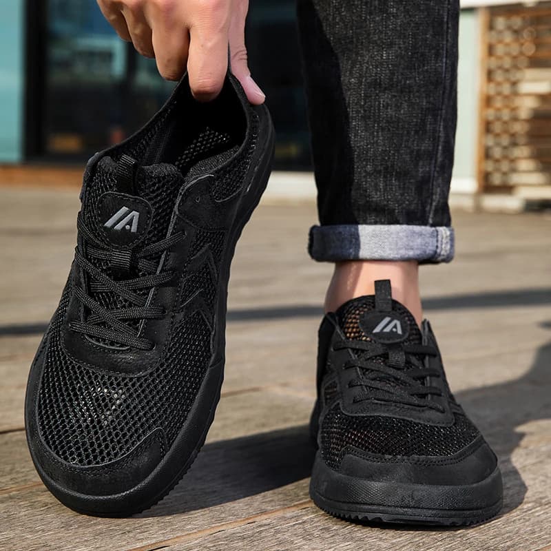 Large size wide toe shoes for summer, loose fit, large mesh, breathable hollow out, barefoot, wide last, sports mesh shoes