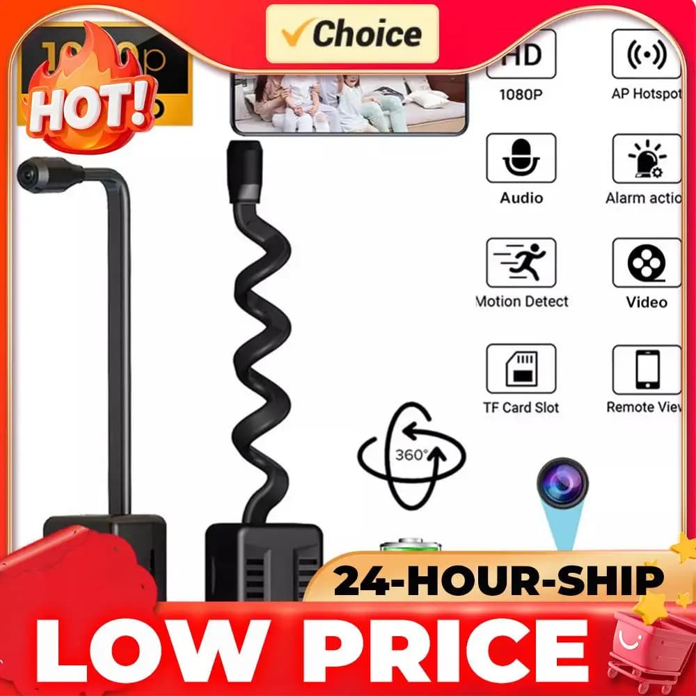 1080P Wireless Camera with Remote WiFi Monitoring, Loop Registration, Security Protection, Smart Hidden Camera for Home