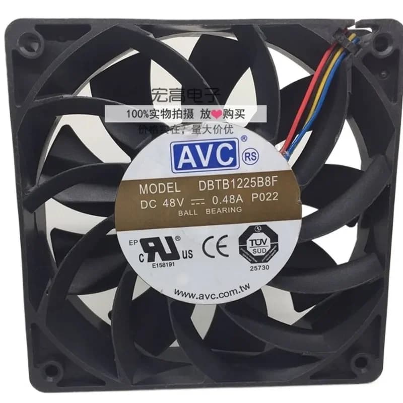 Original 12025 DBTB1225B8F Cooling Fan for 48V 0.48A 12cm 4-Wire Large Air Volume Fan