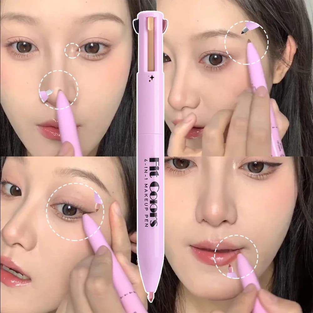 Multifunctional Eyeliner Eyebrow Embellishment 4 in 1 Pencil for permanent lazy makeup with waterproof lying silk kiss