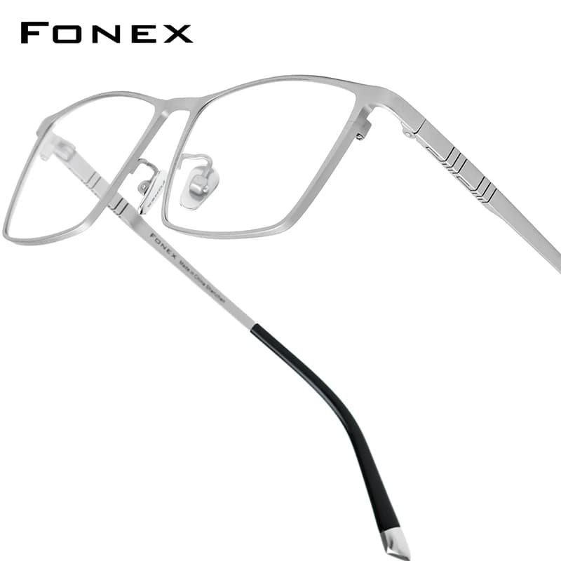 FONEX Titanium View Glasses Men's Frame Brand Design Square Glasses High Quality Japanese Ultralight Glasses 85641