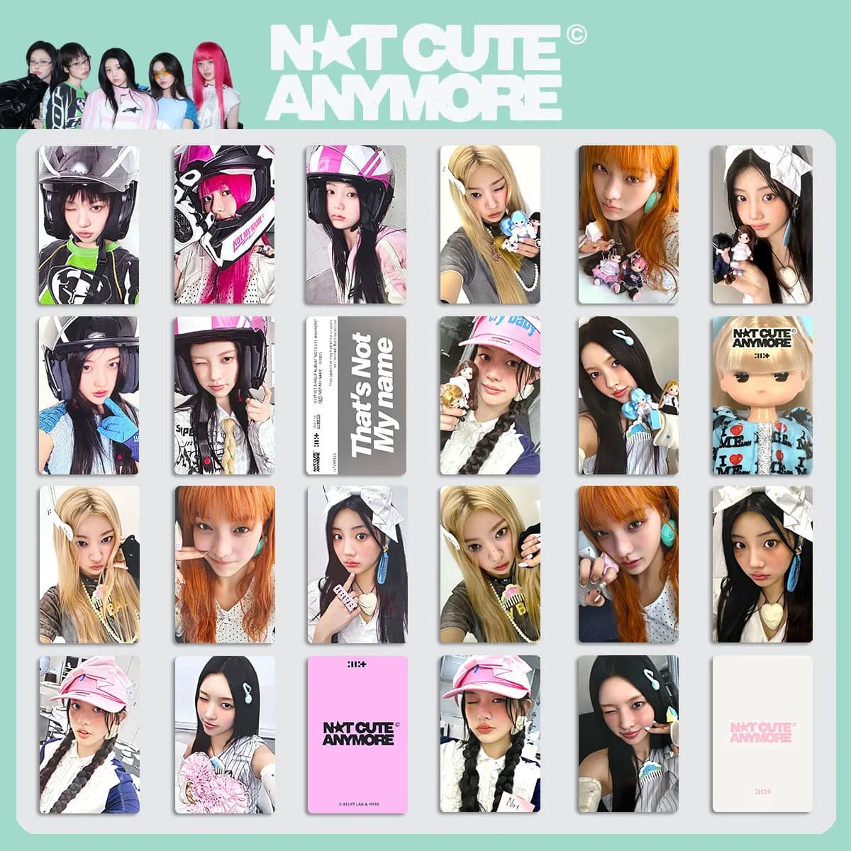 5Pcs Ill-It Cards, Not Cute Anymore Photocard, Kpop Fans Merch Goods, Wonhee, Iroha, Yunah, Moka, Minju Card, Collectible Cards, Can Be Stored in Card Holders, Wallets, Passports, Etc., Travel Photo Check-In Cards