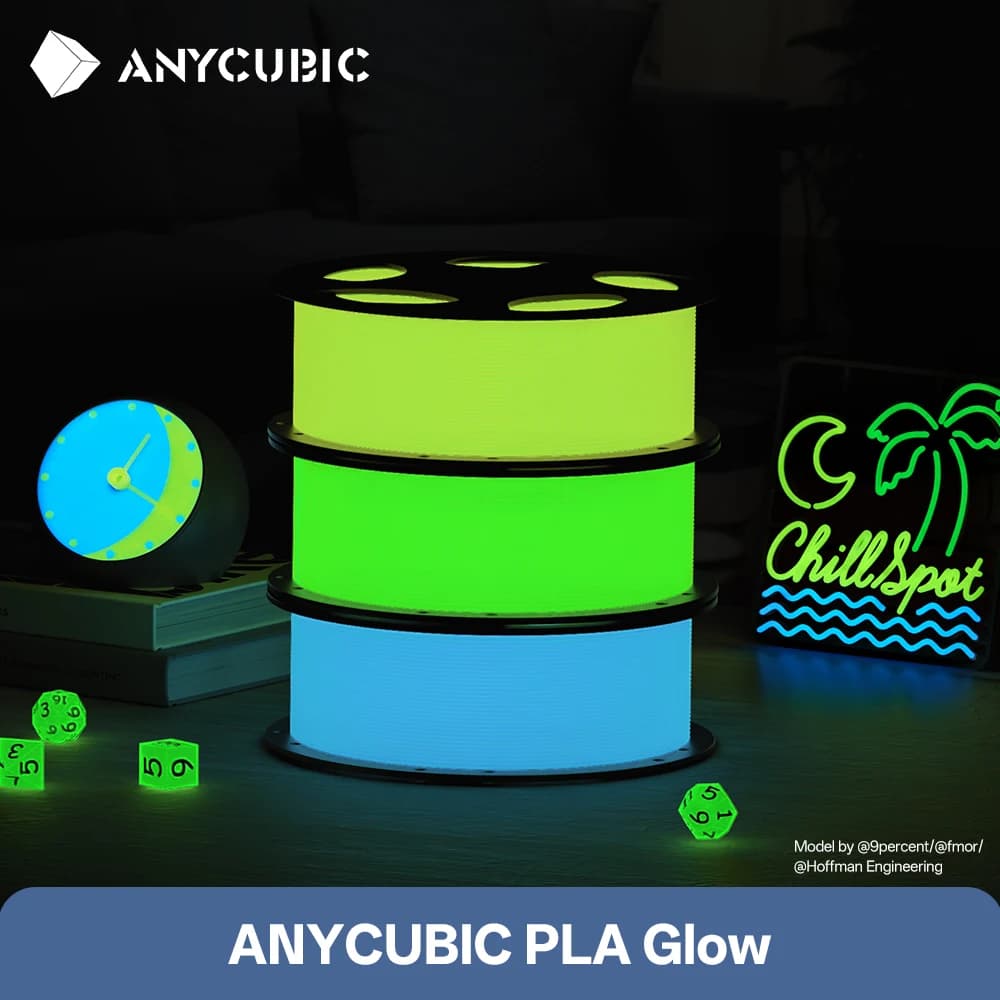 3D Printer ANYCUBIC Glow Filament PLA luminescent lighting in the dark Ecological luminescent materials for Kobra S1 Kobra X