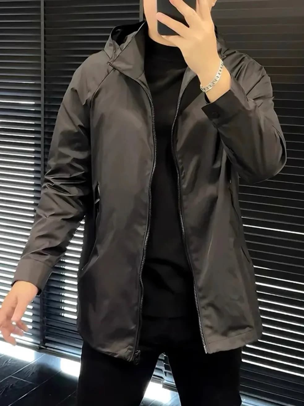 Spring Autumn Men's New Outdoor Hooded Jacket High Quality Fashion Versatile European Style Premium Feel Handsome