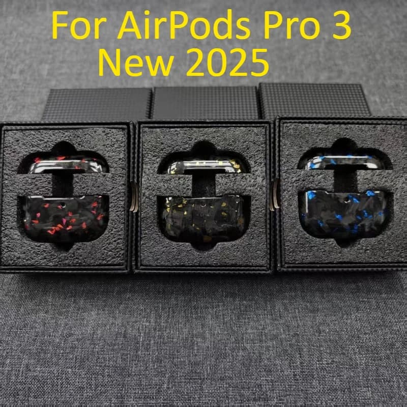 Carbon Fiber Aramid Case for AirPods Pro 3 (2025) Headphone Case Carbon Fiber Headset Bluetooth Wireless Case
