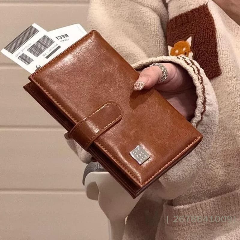 ⚑Travel Passport Wallet Women Man Card Holder RFID Blocking Credit Card ID Bag Plane Ticket Holder Multifunction Wallets