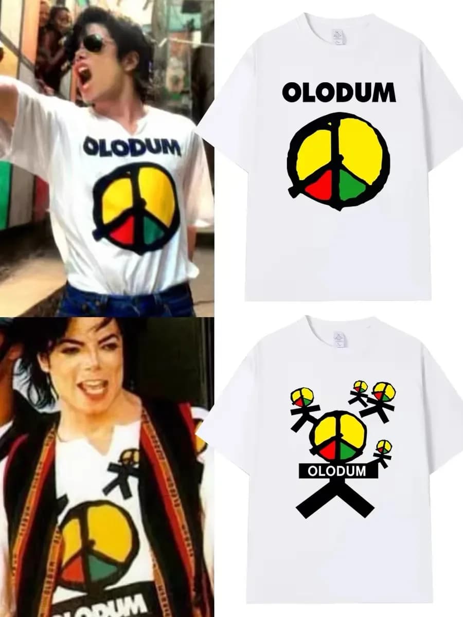 Olodum T-Shirt Michael Jackson They Don't Care About Us T Shirt Retro Cotton Unisex Graphic Tee Classic High Quality Y2K Clothes