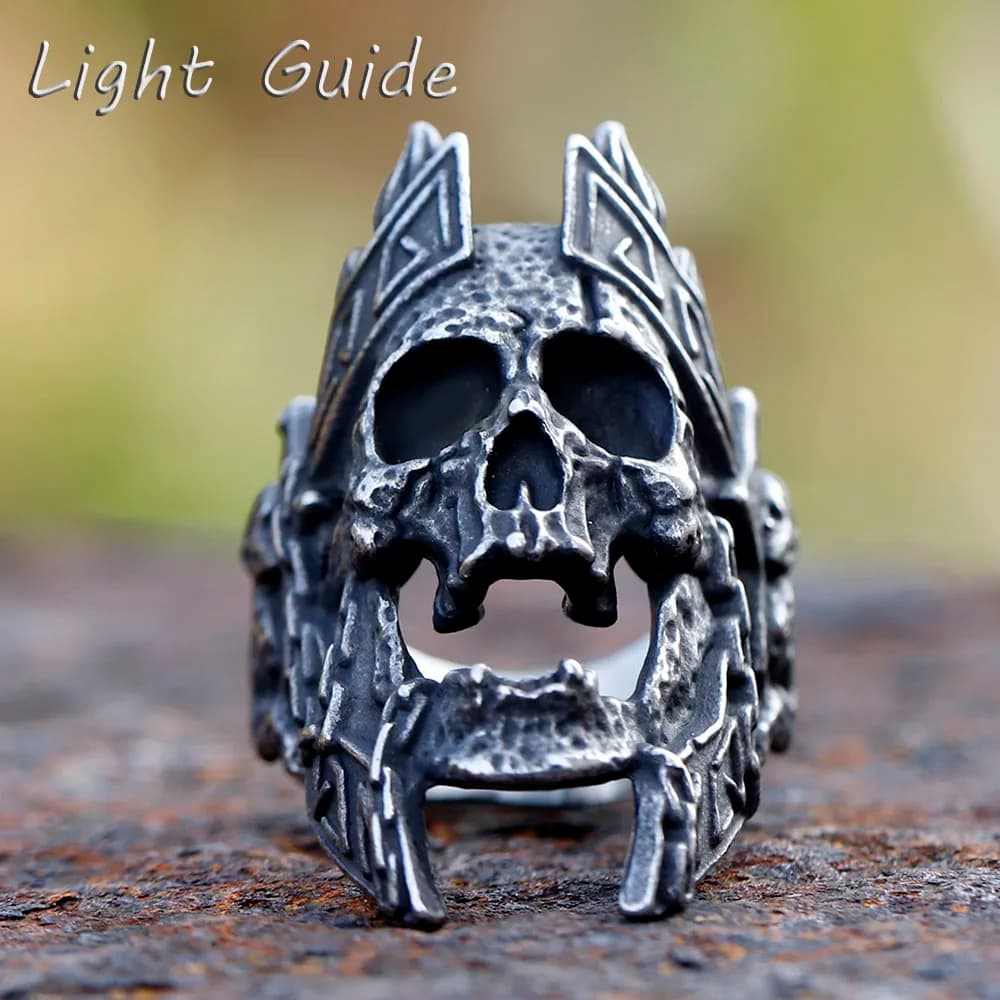 2024 New Gothic Retro Skull Ring anelli in acciaio inossidabile 316L per uomo Party Punk Biker Jewelry Boyfriend Gifts Bijoux maschile