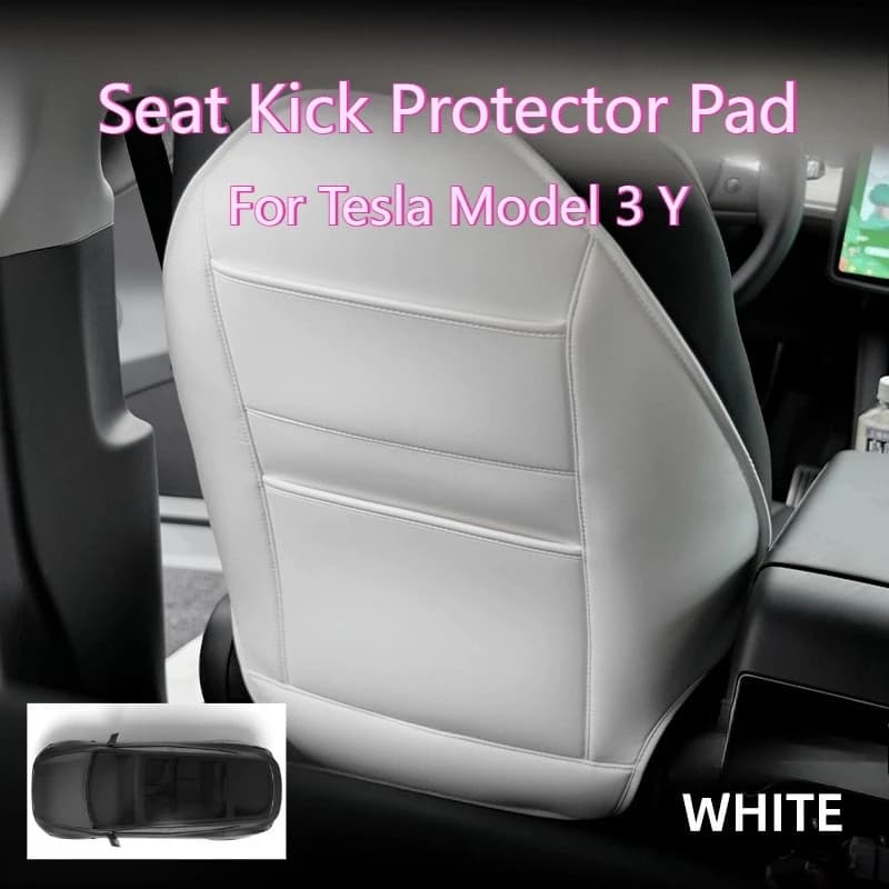 Seat Kick Protector Pad for Tesla Model 3/Y/3+ Model Y Juniper 2025 Leather Car Anti Kick Pad Baby Anti Spray Cover Accessories