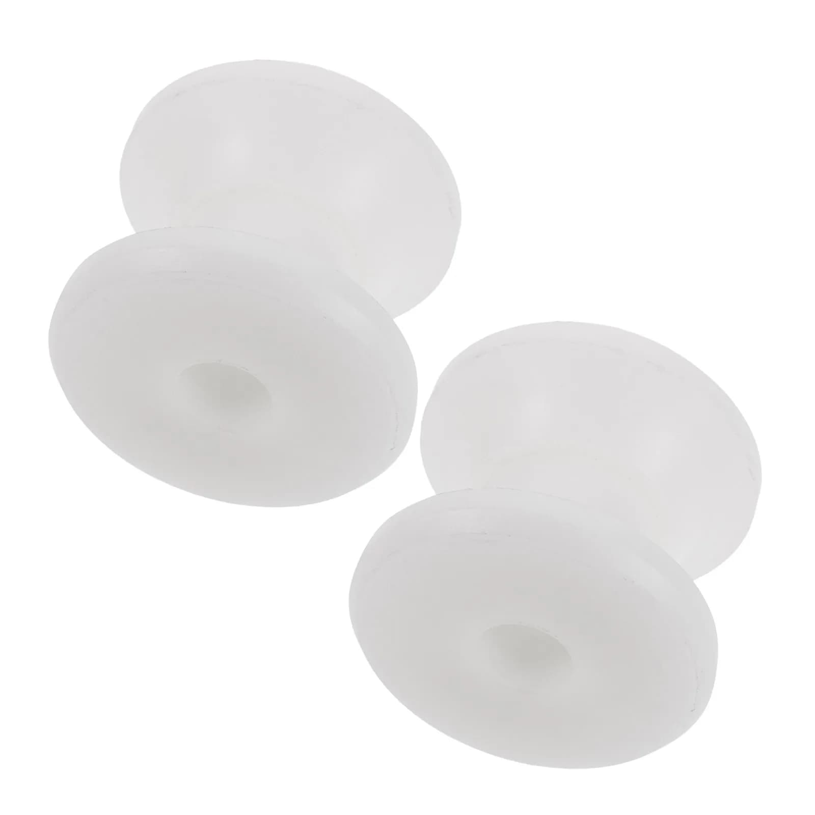 2 Pezzi Rullo Ancoraggio per Barca in Nylon Bianco 2.4x2.4x2.2 Pollici, Rullo di Prua Marino Resistente di Ricambio per Yacht, Kayak, Barche
