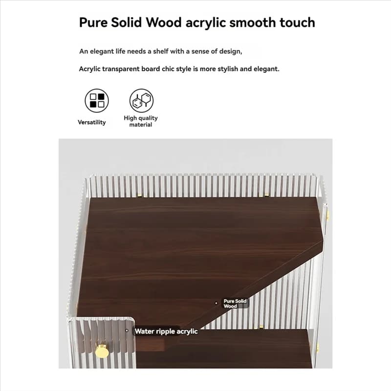 AB15-3 Tier Corner Bathroom Counter Organizer And Storage, Wooden Countertop Organizers Shelf For Vanity Sink