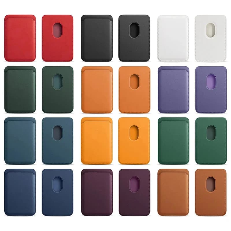 Magnetic Leather Wallet Case Compatible with iPhone 16 17 Pro 15 14 13 12 Pro Max S25, Card Holder with Magnet and Packaging