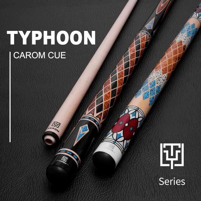 TY Carom Stick Typhoon Professional Carom Stecca da biliardo Coreano 3 Coussin Cue Carom Cue Taper 12.2mm Punta 142 cm Libre Cue 2023 Nuovo