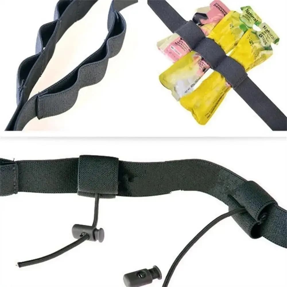 Durable belt with polyester marathon race number with gel support Running sports belt for racing equipment