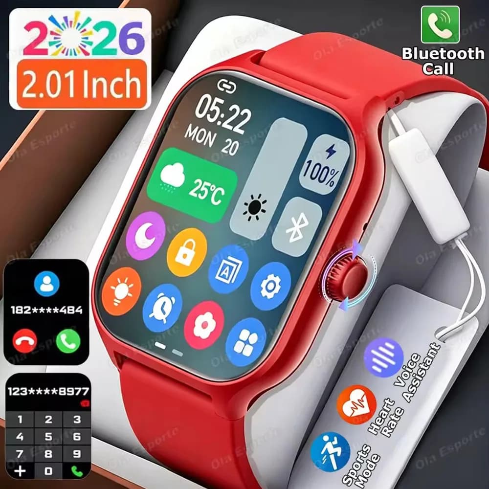 2026 New Men's Smart Watch Women's Gift Heart Rate Blood Oxygen Sports Fitness Watch Electronics Bluetooth Call Smartwatch HT30