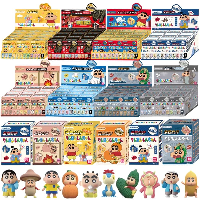 Originale JANDOOM Crayon Shin-chan Scatola Cieca Shin chan Anime Figura Grano di Riso Bambola Mini Figura Simpatico Modello Del Fumetto Giocattoli Per Bambini Regalo