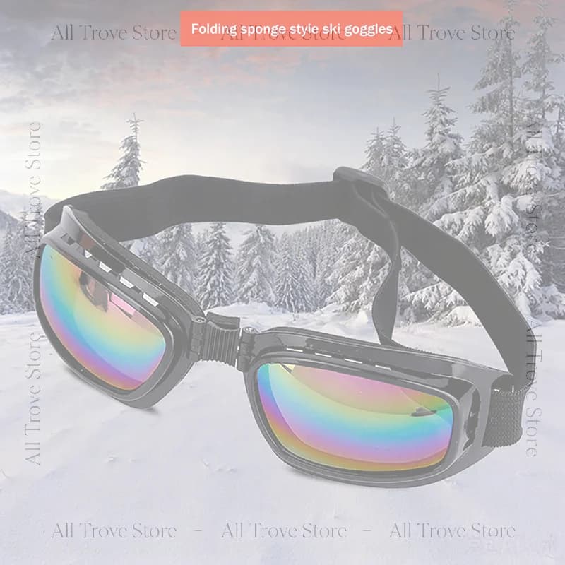 Anti Fog Windproof Sandproof Safety Goggles Motorcycle Glasses Folding Ski Goggles off Road Racing Cycling Eyewear