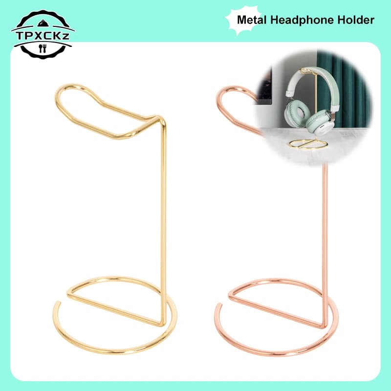 Headphone Stand Gold Metal Support Headset Stand Rack Cute Bluetooth Wireless headphones holder Support Gamer Helmet
