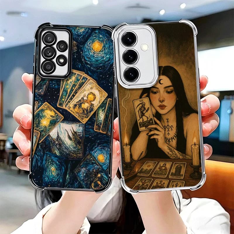 Witch Tarot Card Soft Phone Case For Samsung A17 A27 A07 A37 A57 A16 A56 A15 A55 A14 A54 A13 A53 A26 A36 A25 A35 A24 A34 A23 A33