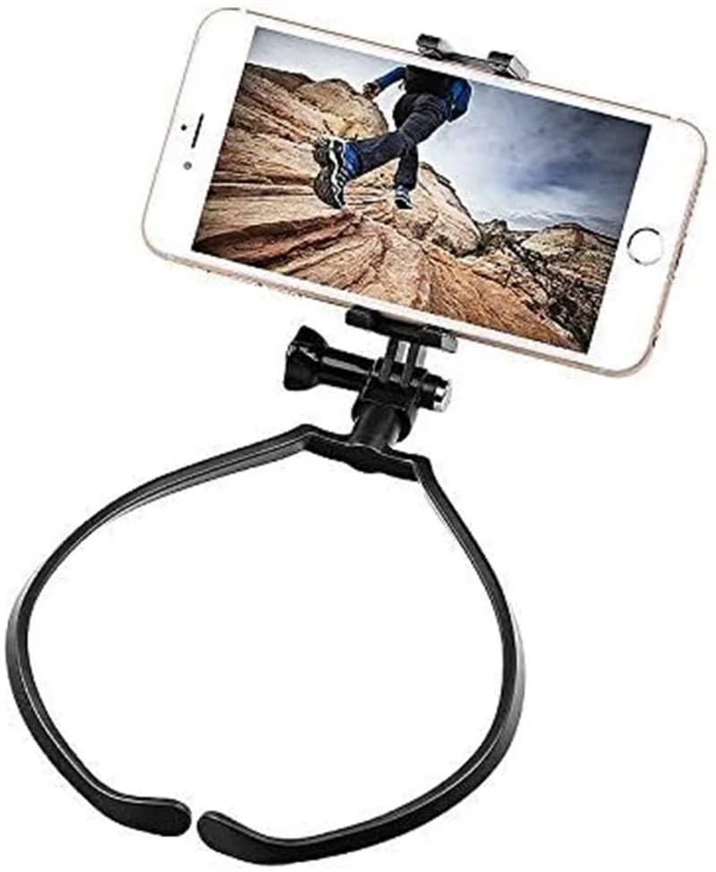 Supporto universale per telefono da collo, regolabile, a mani libere, indossabile, per iPhone 15 Pro Max, Samsung, GoPro