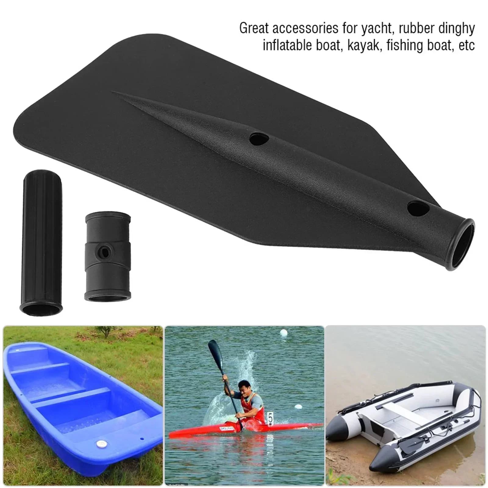 Maniglia staccabile per pala in plastica 3 in 1, accessori per remo, kayak, yacht, gommone, canoa
