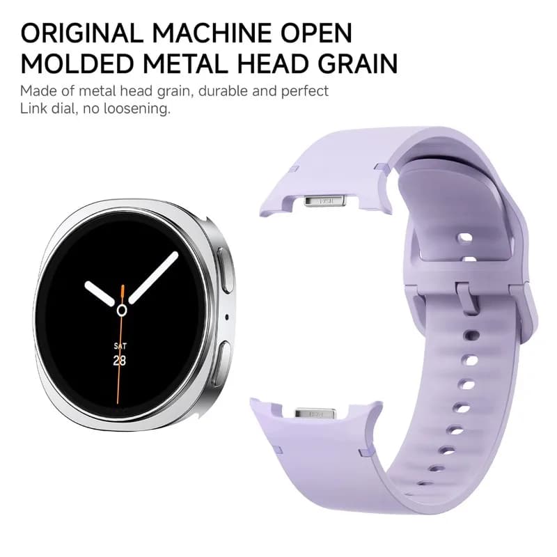Cinturino in silicone da 20/22mm per Samsung Galaxy Watch8 8 Classic 46mm cinturino sportivo braccialetti intelligenti Galaxy Watch 8 40 44mm cinturino