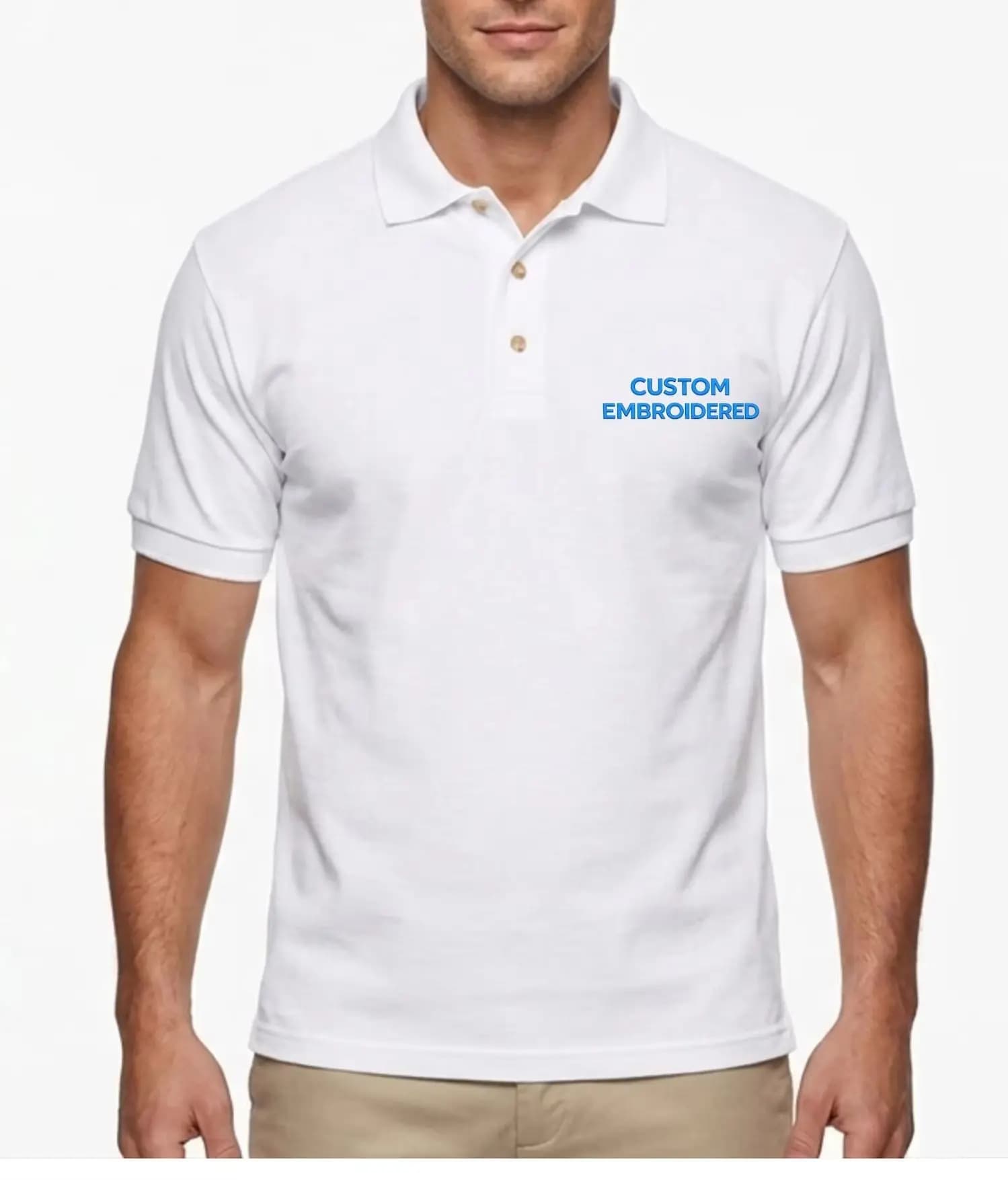 Polo Personalizzata Ricamata per Aziende, Uniforme Personalizzata, Magliette Polo Stampate Unisex per Lavoro, Golf e Sport