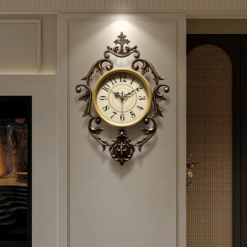 Orologio da parete americano per soggiorno, casa, appeso a parete, atmosfera creativa, orologio di lusso leggero, nuovo orologio da parete silenzioso