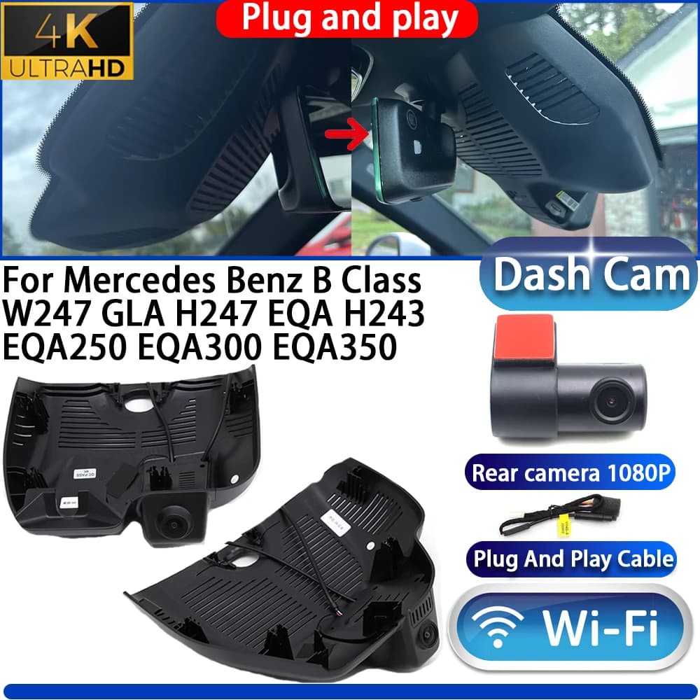 HighCity per Mercedes Benz GLC X254 C254 2022 2023 2024 2025 Dash Cam Telecamera DVR 4K 2160P Wifi Plug and Play Registratore Video