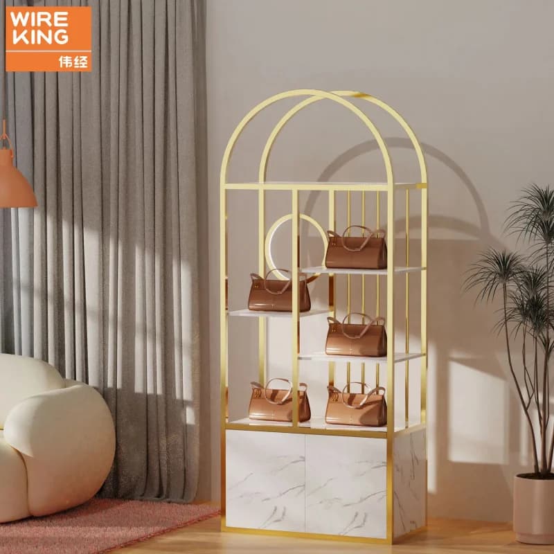 custom.Custom Light Luxury Lady Bags Boutique Display Shelf Ladies Bags Handbag Store Display Stand Rack