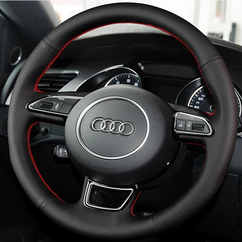 Black Leather Car Cover Microfibe DIY for Audi A4L A3 A6L Q5L Q3 A5 Q7 A1 A5 A7Non-slip car accessories
